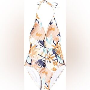ROXY Swim The Sea One Piece Swimsuit Floral Medium Women